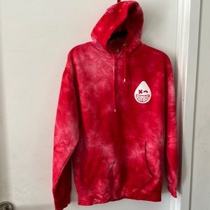 Rumble Women's Red Tie-Dye Hoodie